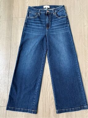 Risen Jeans High Rise Wide Leg Crop Jeans Style RDP5921 7/28